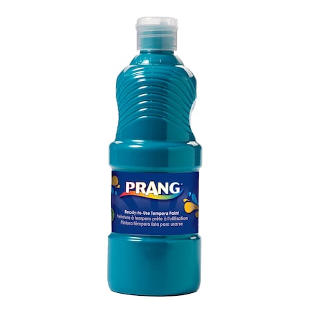 Prang Ready-to-Use Tempera Paint, Turquoise Blue, 16 oz Dispenser-Cap Bottle X21619